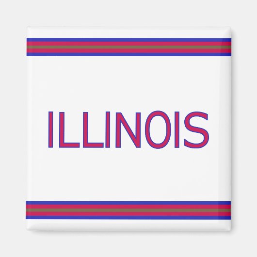 Illinois Square Magnet (Voorkant)