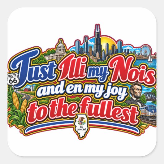 Illinois Square sticker (Voorkant)