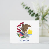 Illinois Staatsvlag Briefkaart (Staand voorkant)