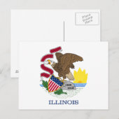 Illinois Staatsvlag Briefkaart (Voorkant / Achterkant)