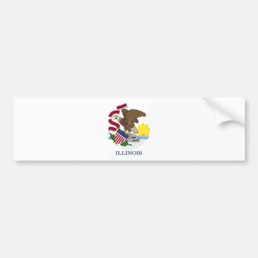 Illinois Staatsvlag Bumpersticker (Voorkant)