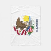 Illinois Staatsvlag Fleece Deken (Voorkant)