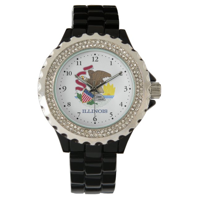 Illinois Staatsvlag Horloge (Voorkant)
