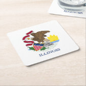 Illinois Staatsvlag Kartonnen Onderzetters (Schuin)