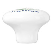 Illinois Staatsvlag Keramische Knop (Zijkant)