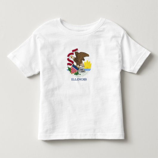 Illinois Staatsvlag Kinder Shirts (Voorkant)