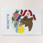 Illinois Staatsvlag Legpuzzel (Horizontaal)