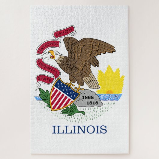 Illinois Staatsvlag Legpuzzel (Verticaal)
