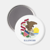 Illinois Staatsvlag Magneet (Voorkant / Achterkant)