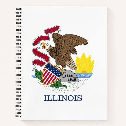 Illinois Staatsvlag Notitieboek (Voorkant)