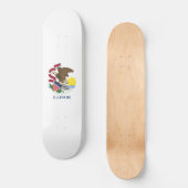Illinois Staatsvlag Persoonlijk Skateboard (Voorkant)