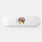 Illinois Staatsvlag Persoonlijk Skateboard (Horizontaal)