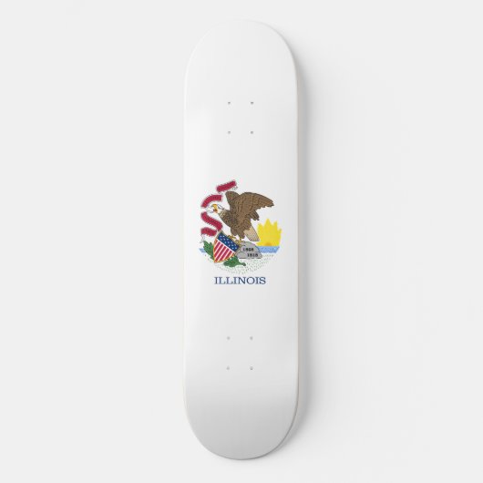 Illinois Staatsvlag Persoonlijk Skateboard (Voorkant)
