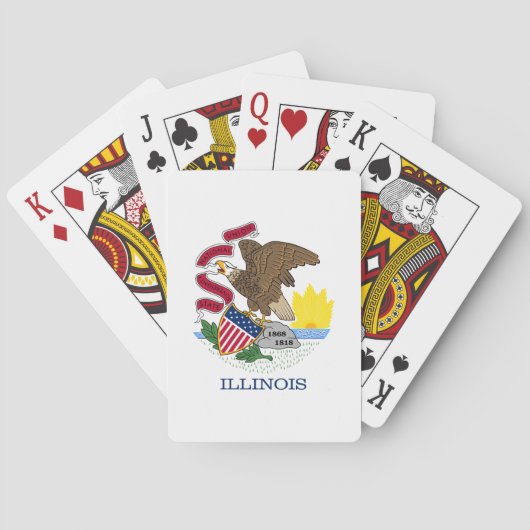 Illinois Staatsvlag Pokerkaarten (Achterkant)