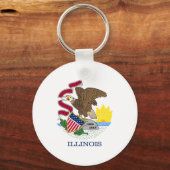 Illinois Staatsvlag Sleutelhanger (Achterkant)