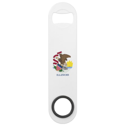 Illinois Staatsvlag Speed Flessenopener (Voorkant)