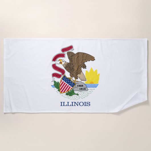 Illinois Staatsvlag Strandlaken (Voorkant)