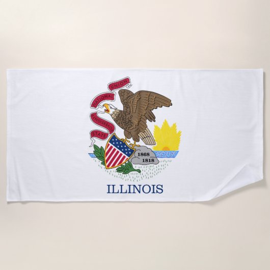 Illinois Staatsvlag Strandlaken (Voorkant)
