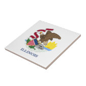 Illinois Staatsvlag Tegeltje (Zijkant)