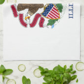 Illinois Staatsvlag Theedoek (Gevouwen)