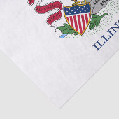 Illinois Staatsvlag Tissuepapier (Detail)