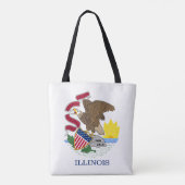 Illinois Staatsvlag Tote Bag (Achterkant)