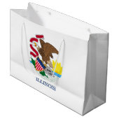 Illinois Staatsvlagontwerp Groot Cadeauzakje (Voorkant Gekanteld)