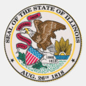 Illinois staatszegel stickers (Voorkant)