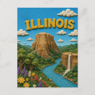 Illinois Starved Rock Modern KLAYKOO Briefkaart