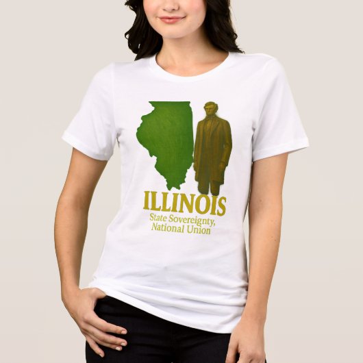 Illinois State Art T-Shirt... Tri-Blend Shirt (Voorkant)