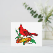 Illinois State Bird - Kardinaal Briefkaart (Staand voorkant)