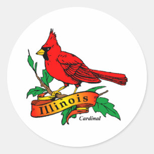 Illinois State Bird - Kardinaal Ronde Sticker