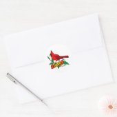 Illinois State Bird - Kardinaal Ronde Sticker (Envelop)