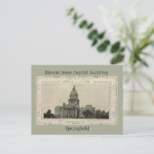 Illinois State Capital Building Postcard Briefkaart (Staand voorkant)