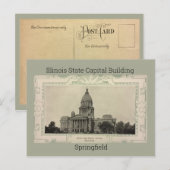 Illinois State Capital Building Postcard Briefkaart (Voorkant / Achterkant)