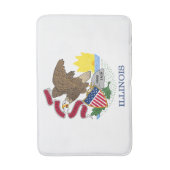 Illinois State Flag Badmat (Voorkant Verticaal)