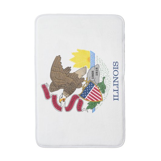 Illinois State Flag Badmat (Voorkant Verticaal)