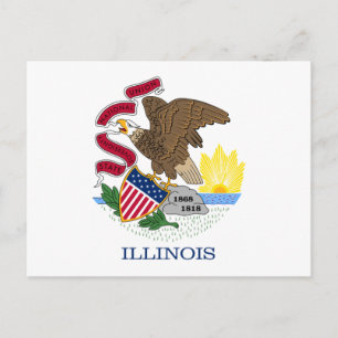 Illinois State Flag Briefkaart