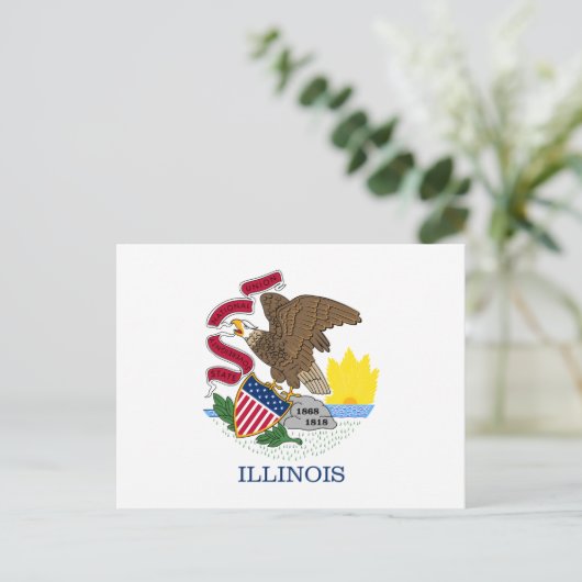Illinois State Flag Briefkaart (Staand voorkant)