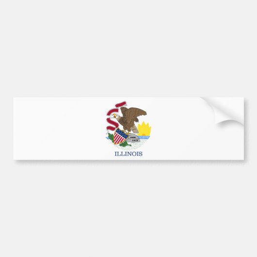 Illinois State Flag Bumpersticker (Voorkant)