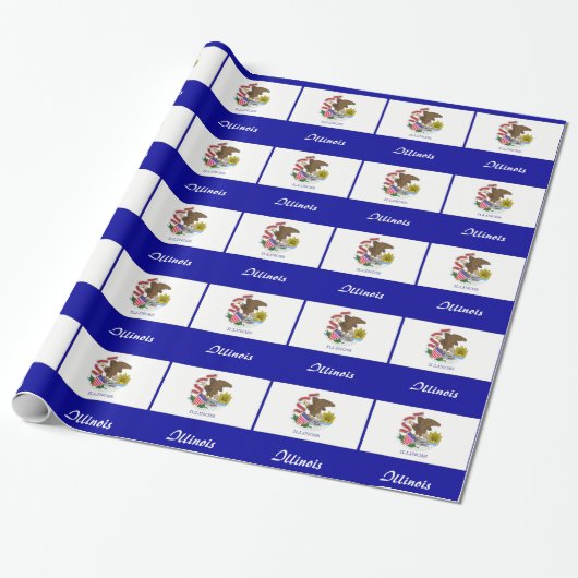 Illinois State Flag Cadeaupapier (Uitgerold)