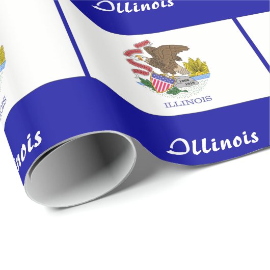 Illinois State Flag Cadeaupapier (Rol Hoek)