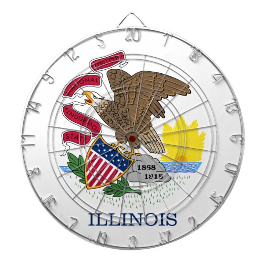 Illinois State Flag Dartbord (Voorkant)