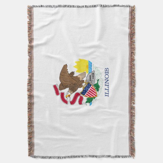 Illinois State Flag Design Decor Deken (Voorkant Verticaal)