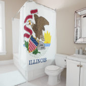 Illinois State Flag Douchegordijn (In situ)