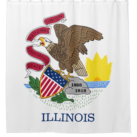 Illinois State Flag Douchegordijn (Voorkant)