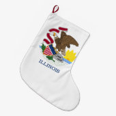 Illinois State Flag Grote Kerstsok (Voorkant (Hangend))