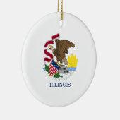 Illinois State Flag Keramisch Ornament (Rechts)