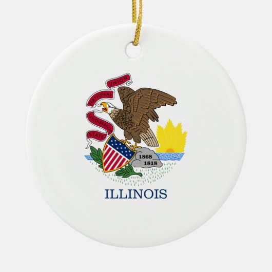 Illinois State Flag Keramisch Ornament (Voorkant)
