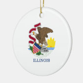 Illinois State Flag Keramisch Ornament (Links)
